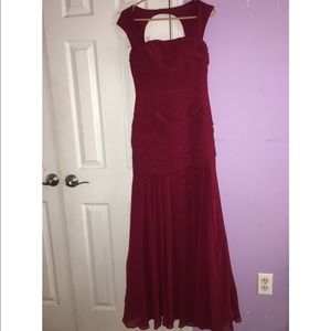 LONG BURGUNDY FOR SPECIAL OCCASION